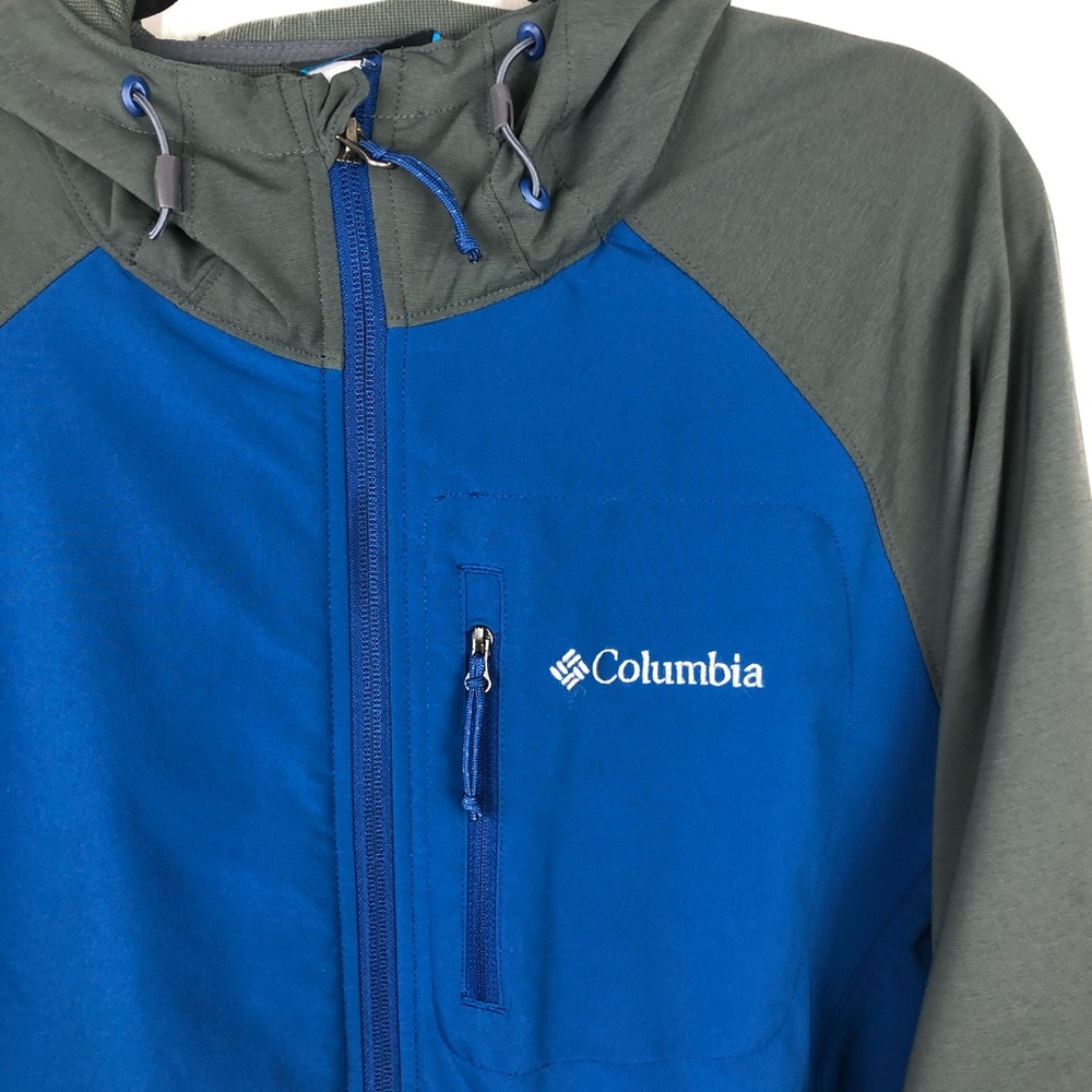 Columbia Blue & Dark Grey Lightweight Windbreaker Jacket - Picture 2 of 5